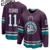 Anaheim Ducks Hockeydrakt 30th Anniversary Replica Trevor Zegras 2023-24 Lilla Tredje - Barn